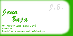 jeno baja business card